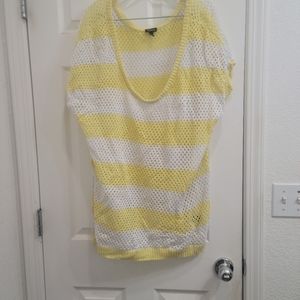 Torrid Yellow and White Sweater Size 5